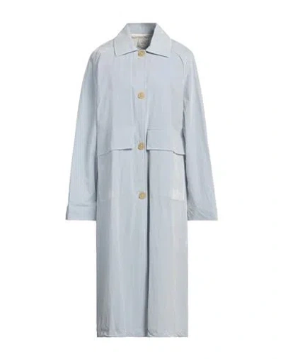 Alysi Woman Overcoat & Trench Coat Sky Blue Size 4 Viscose, Polyamide