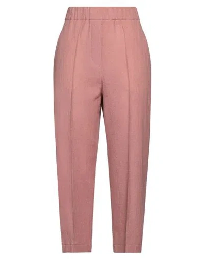Alysi Woman Pants Antique Rose Size 2 Virgin Wool, Viscose In Pink