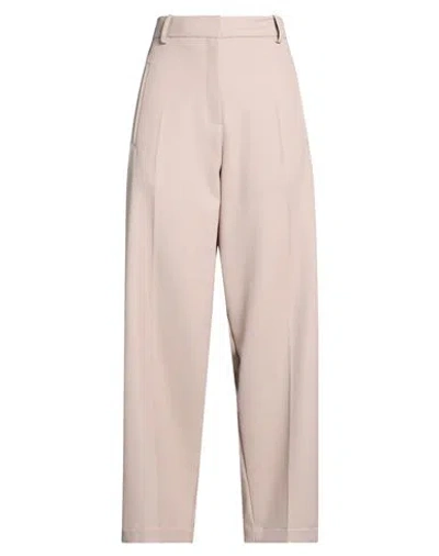 Alysi Woman Pants Antique Rose Size 6 Polyester, Virgin Wool In Pink