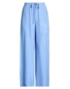Alysi Woman Pants Azure Size 6 Silk In Blue