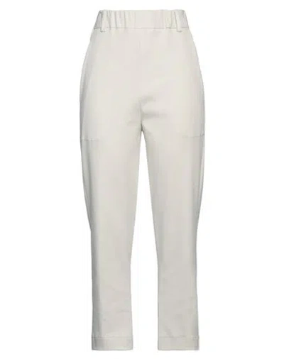 Alysi Woman Pants Beige Size 0 Cotton, Elastane