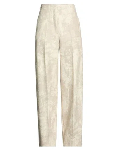 Alysi Woman Pants Beige Size 4 Virgin Wool, Polyamide In Multi
