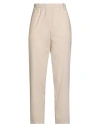 Alysi Woman Pants Beige Size 6 Virgin Wool, Lycra In Neutral
