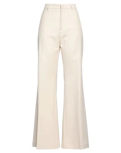 Alysi Woman Pants Beige Size 8 Cotton, Elastane In Beige
