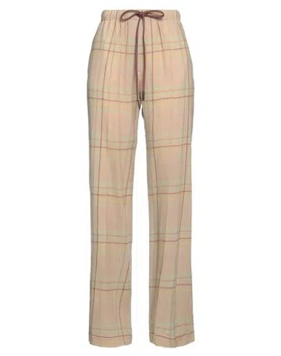 Alysi Woman Pants Beige Size 8 Virgin Wool