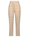 Alysi Woman Pants Beige Size 8 Virgin Wool In Beige