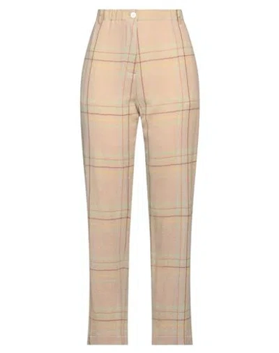 Alysi Woman Pants Beige Size 8 Virgin Wool
