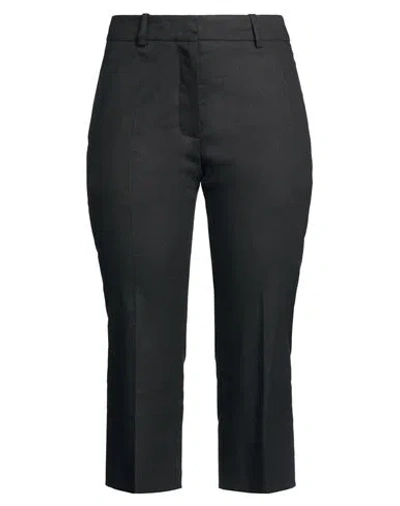 Alysi Woman Pants Black Size 0 Linen, Viscose, Elastane