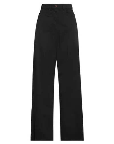 Alysi Woman Pants Black Size 28 Cotton
