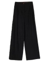 Alysi Woman Pants Black Size 2 Viscose, Polyester, Linen In Black