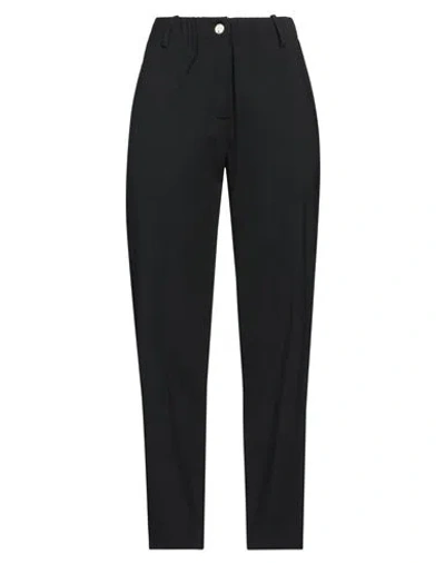 Alysi Woman Pants Black Size 8 Virgin Wool, Elastane