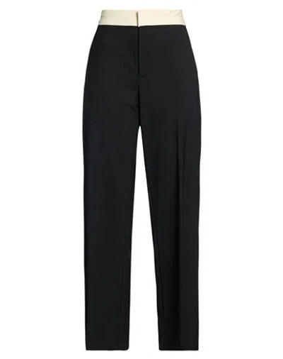 Alysi Woman Pants Black Size 8 Virgin Wool, Elastane