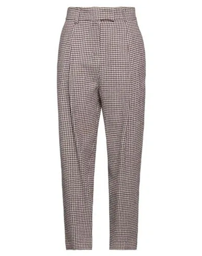 Alysi Woman Pants Burgundy Size 8 Virgin Wool In Red
