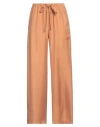 Alysi Woman Pants Camel Size 4 Silk In Beige