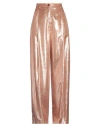 Alysi Woman Pants Camel Size 8 Polyester In Beige