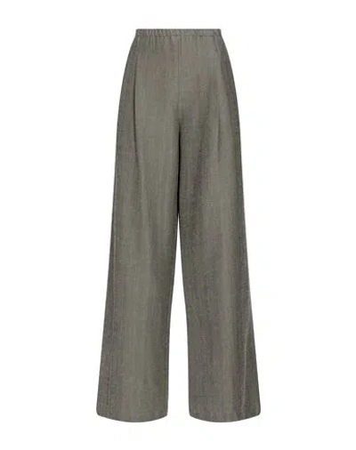 Alysi Woman Pants Charcoal Size 2 Cotton, Virgin Wool In Gray