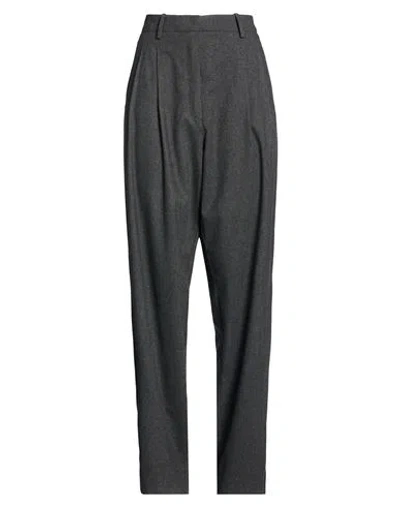 Alysi Woman Pants Charcoal Size 8 Viscose, Polyester, Wool, Elastane In Black