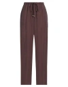 Alysi Woman Pants Chocolate Brown Size 4 Silk