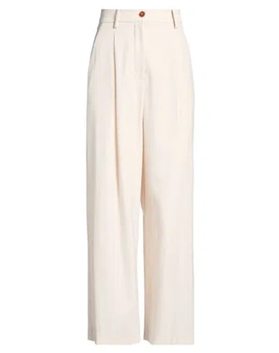 Alysi Woman Pants Cream Size 0 Virgin Wool In Neutral