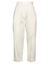 Alysi Woman Pants Cream Size 4 Cotton In White