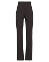 Alysi Crème Woman Pants Dark Brown Size 8 Polyester, Viscose, Elastane In Brown
