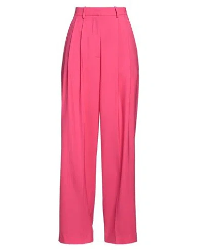 ALYSI ALYSI CRÈME WOMAN PANTS FUCHSIA SIZE 8 VIRGIN WOOL, ELASTANE