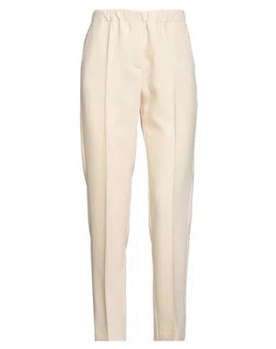 Alysi Woman Pants Ivory Size 4 Polyester, Viscose, Elastane In Neutral