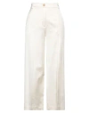 Alysi Woman Pants Ivory Size 4 Viscose, Virgin Wool, Elastane In White