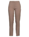 Alysi Woman Pants Light Brown Size 4 Virgin Wool, Lycra In Beige