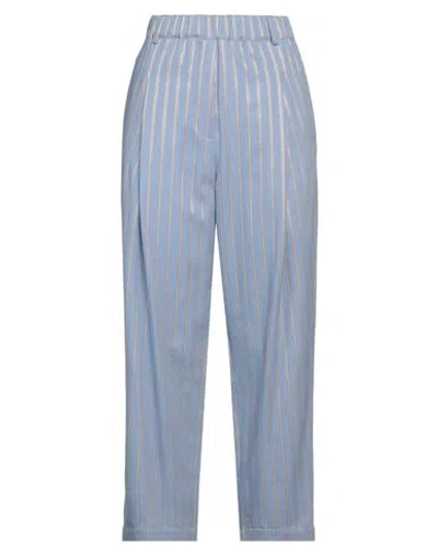 Alysi Woman Pants Light Blue Size 6 Wool, Virgin Wool, Polyamide, Viscose