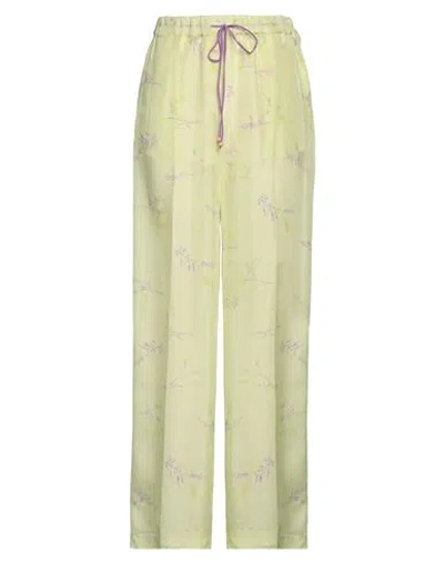 Alysi Woman Pants Light Green Size 6 Silk