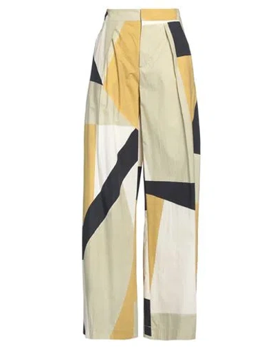 Alysi Woman Pants Light Green Size 8 Cotton