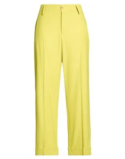Alysi Woman Pants Lime Green Size 6 Viscose, Wool, Polyester, Elastane