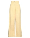 Alysi Woman Pants Ocher Size 29 Cotton In Yellow