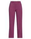 Alysi Woman Pants Mauve Size 4 Polyester, Viscose, Elastane In Purple