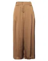 Alysi Woman Pants Military Green Size 4 Acetate, Viscose In Brown
