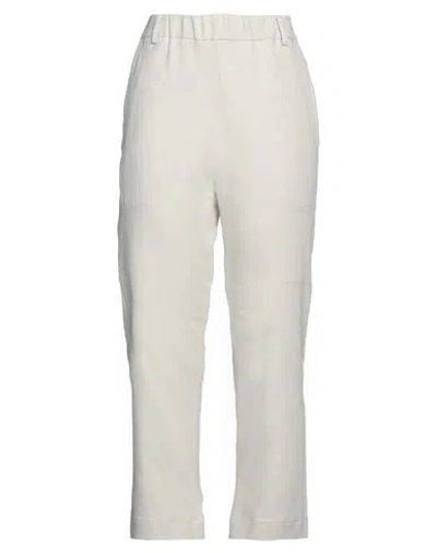 Alysi Woman Pants Off White Size 2 Cotton, Elastane
