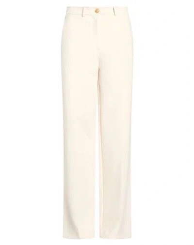 Alysi Woman Pants Off White Size 4 Polyester, Viscose, Elastane