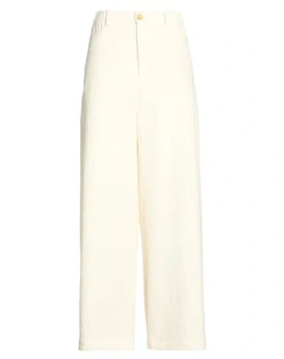 Alysi Woman Pants Off White Size 8 Virgin Wool