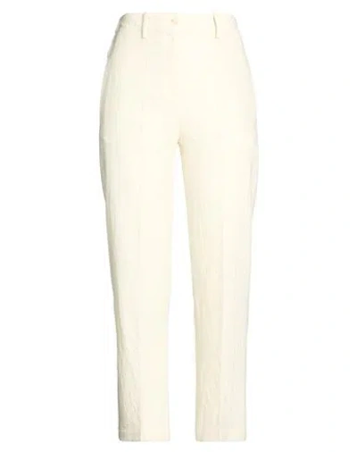 Alysi Woman Pants Off White Size 8 Virgin Wool