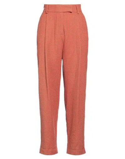 Alysi Woman Pants Orange Size 8 Virgin Wool