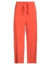 Alysi Woman Pants Orange Size 6 Modal, Polyester In Orange