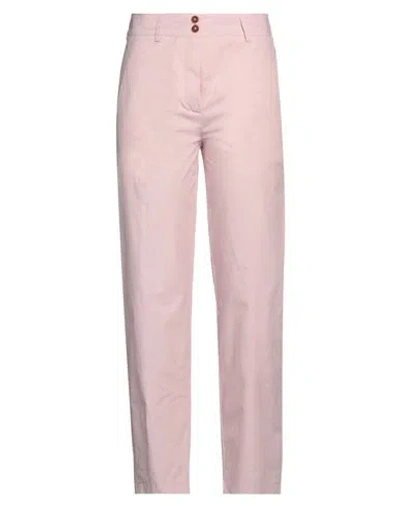 Alysi Woman Pants Pink Size 6 Cotton