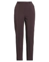 Alysi Woman Pants Plum Size 6 Polyester, Viscose, Elastane In Brown