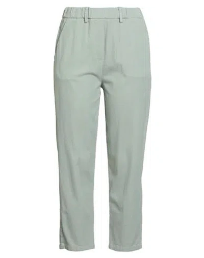 Alysi Woman Pants Sage Green Size 28 Cotton, Elastane