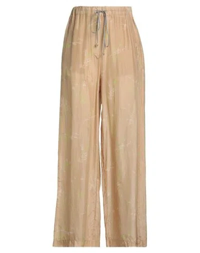 Alysi Woman Pants Sand Size 6 Silk