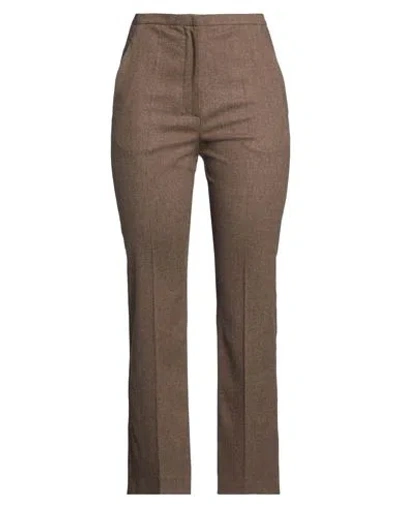 Alysi Woman Pants Taupe Size 4 Viscose, Polyester, Wool, Elastane In Brown