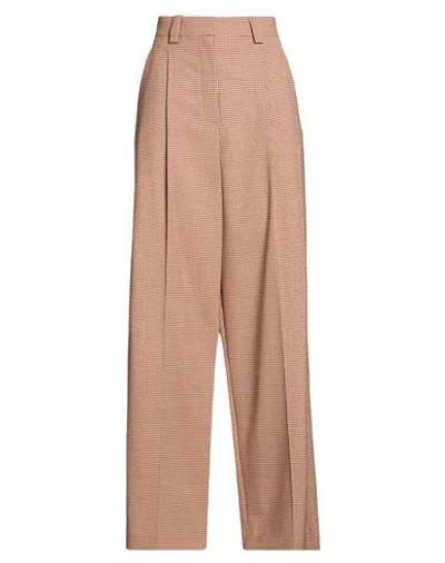 Alysi Woman Pants Taupe Size 8 Polyester, Virgin Wool, Elastane In Pink