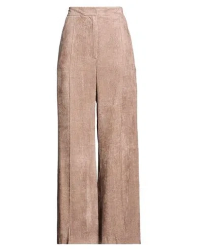 Alysi Woman Pants Taupe Size 8 Viscose In Pink