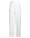Alysi Woman Pants White Size 29 Cotton, Elastane In White